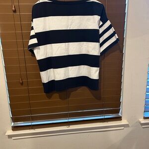 Tommy Hilfiger Navy and White Tee